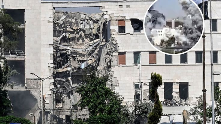 Israel bombardea el ministerio de Defensa de Siria: así fue el momento del ataque en el centro de Damasco