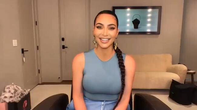 THE TONIGHT SHOW STARRING JIMMY FALLON --Episode 1230E -- Pictured in this screengrab: Kim Kardashian West on March 30, 2020 -- (Photo by: NBC/NBCU Photo Bank via Getty Images)