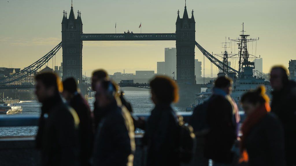 LONDON, ENGLAND - DECEMBER 02: Commuters cross London Bridge, after it was reopened following the terror attack, on December 2, 2019 in London, England. Usman Khan, a 28 year old former prisoner convicted of terrorism offences, killed two people in Fishmongers' Hall at the North end of London Bridge on Friday, November 29, before continuing his attack on the bridge. Mr Khan was restrained and disarmed by members of the public before being shot by armed police. (Photo by Peter Summers/Getty Images)