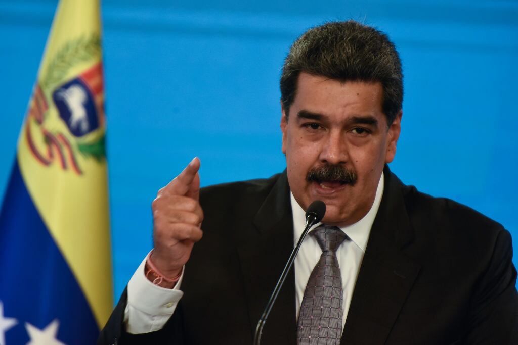 El presidente venezolano Nicolas Maduro en una conferencia de prensa