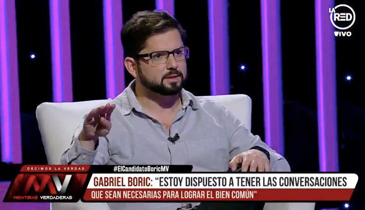 Gabriel Boric en Mentiras Verdaderas