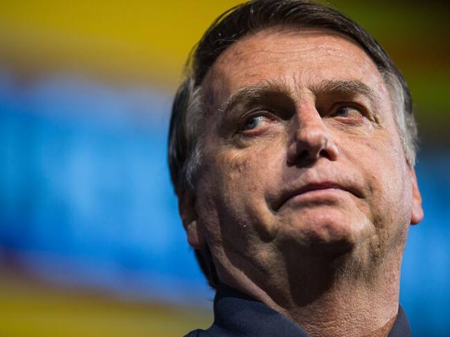 El expresidente brasileño Jair Bolsonaro durante una reunión de grupos de la ultraderecha en Camboriú de Brasil.