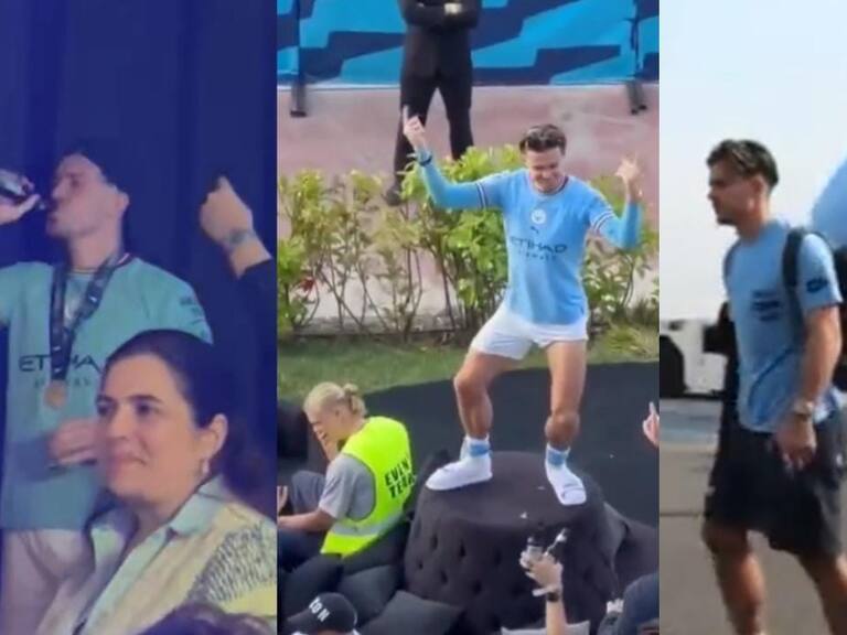 Amaneció con la misma ropa y tambaleó al bajarse del avión: Jack Grealish se robó las miradas tras ganar la Champions League