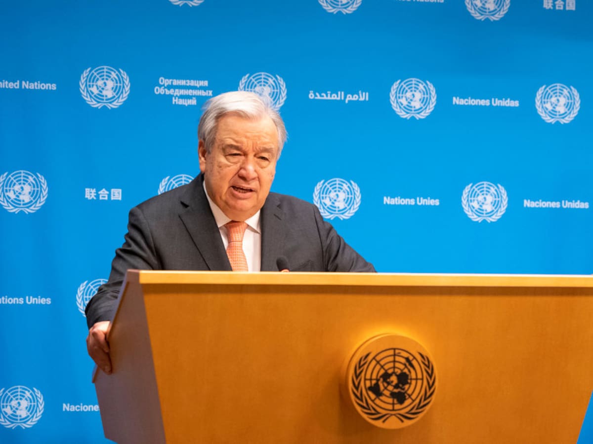 “Es inaceptable”: secretario general de la ONU critica respuesta de Israel para crear dos Estados