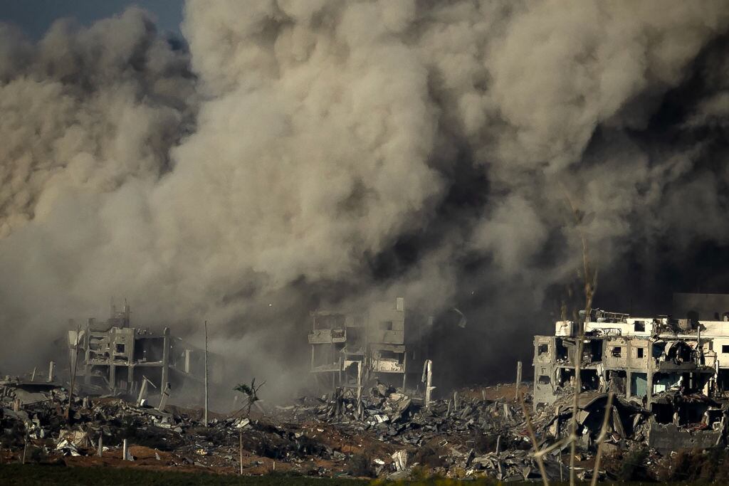 La destrucción de la Franja de Gaza por los ataques aéreos de Israel