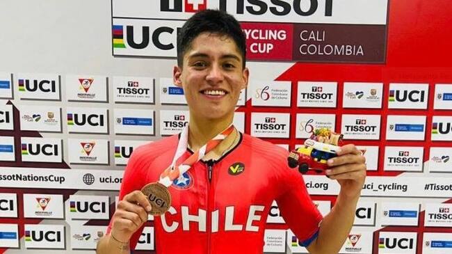 Cristián Arriagada logró el bronce en la Copa del Mundo de Ciclismo Pista