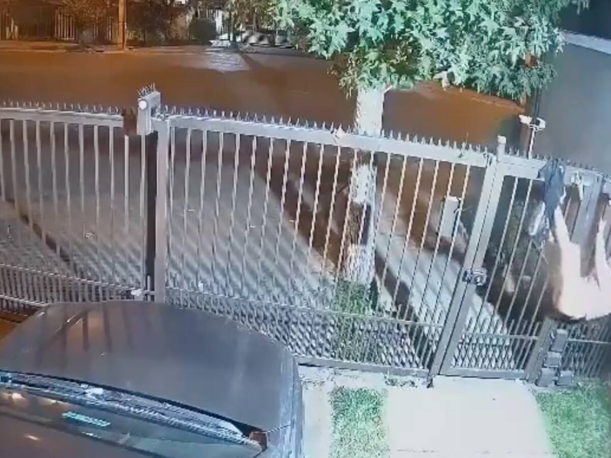 Quedó semidesnuda: ladrona es atrapada tras atascarse en la reja de un condominio en Maipú