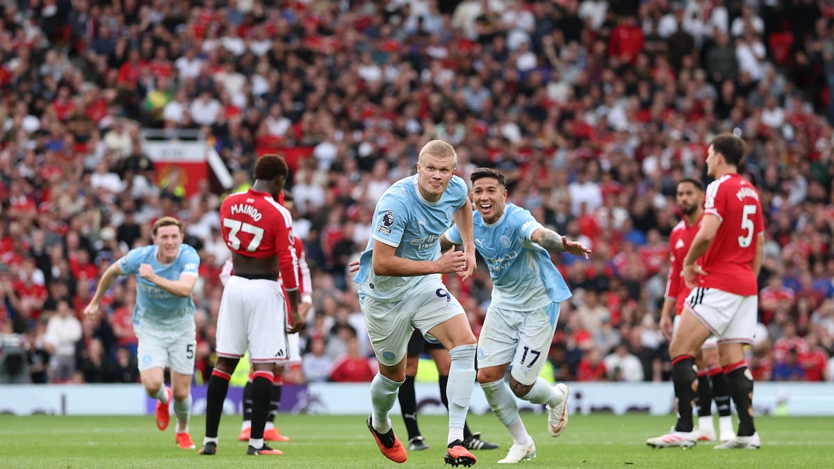 Manchester City golpea al United en Old Trafford: se quedó con el clásico pese a jugar con uno menos
