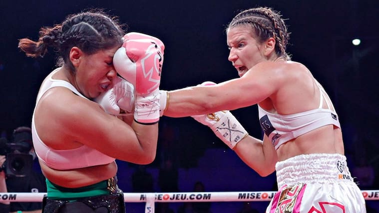 La canadiense Marie-Pier Houle golpea a la mexicana Jeanette Zacarías