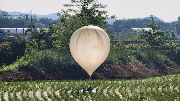 FOTOS: Corea del Norte envía a Corea del Sur más de 200 globos con desechos y excrementos