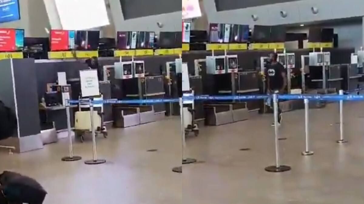 Ciudadano haitiano rompe decenas de pantallas en Aeropuerto de Santiago: ya había sido detenido en agosto por esta misma situación
