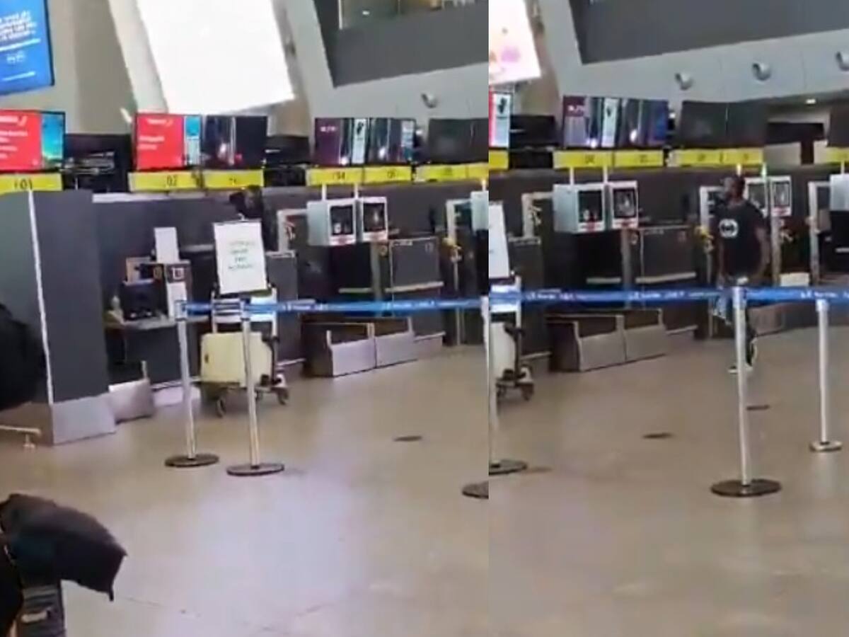 Ciudadano haitiano rompe decenas de pantallas en Aeropuerto de Santiago: ya había sido detenido en agosto por esta misma situación