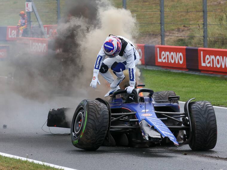 ¡Se salvó por poco! El grave accidente que protagonizó Logan Sargeant en el GP de Países Bajos | Getty Images
