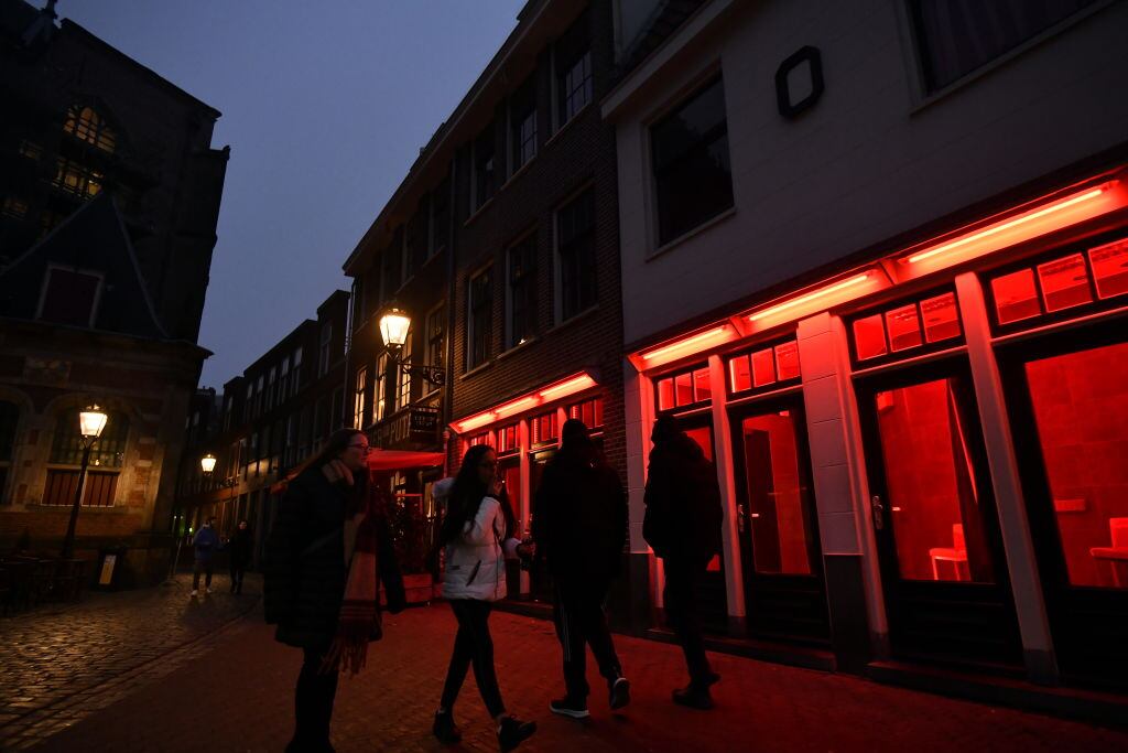 Vista del barrio rojo de la ciudad de Ámsterdam