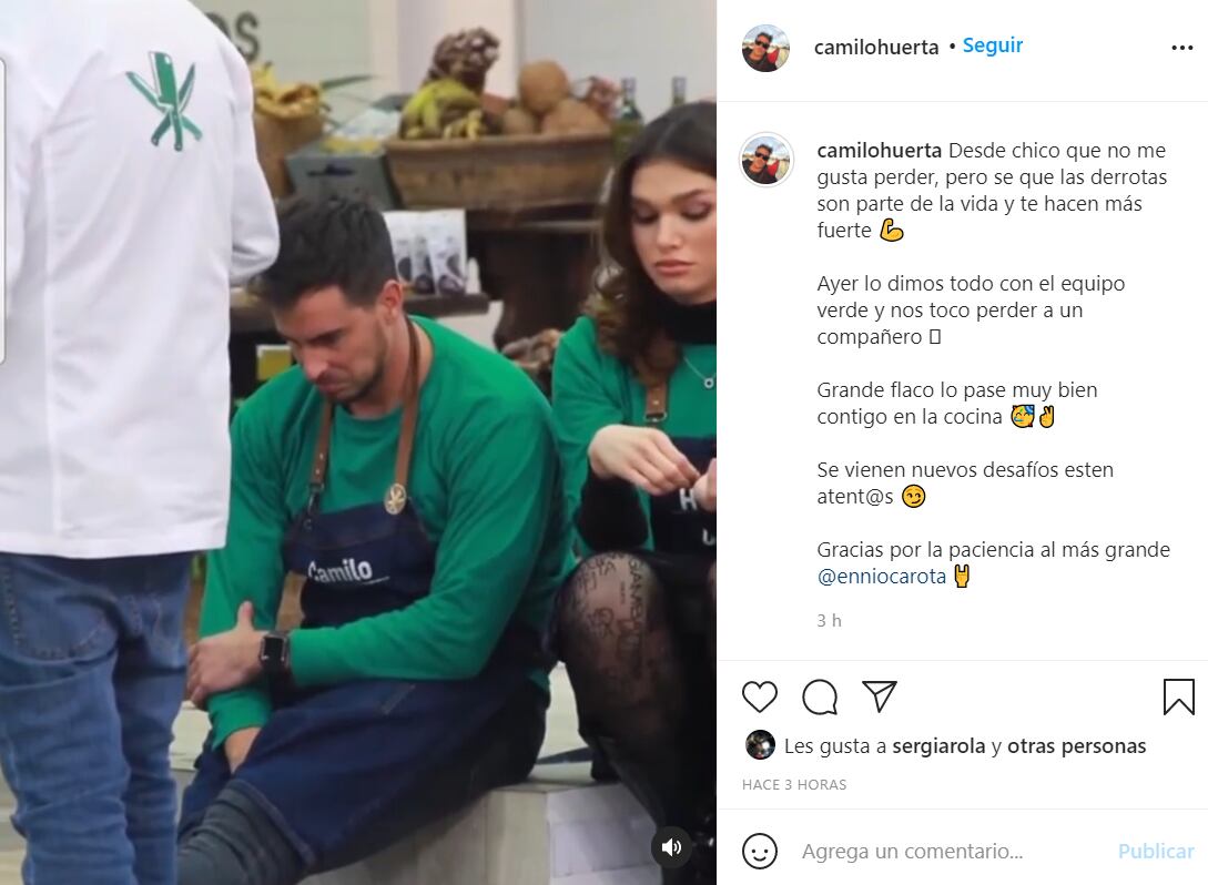 Camilo Huerta habla de su «berrinche» en El Discípulo del Chef: «No me gusta perder»
