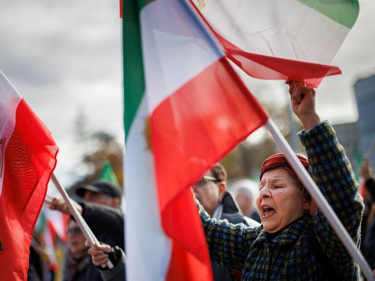 Manifestación contra el gobierno de Irán en la ciudad de Ginebra