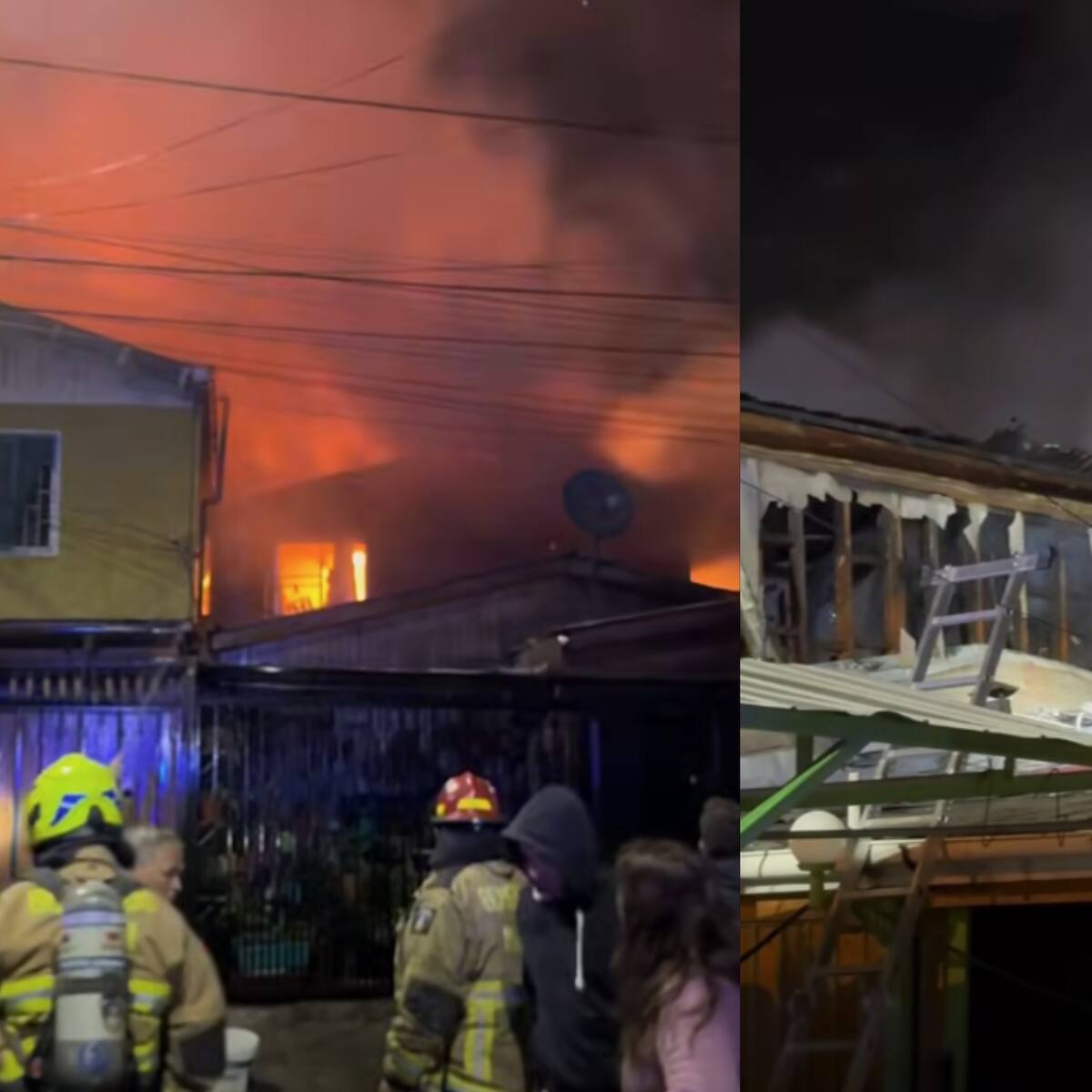 Incendio en Cerrillos deja cinco casas afectadas y dos personas lesionadas