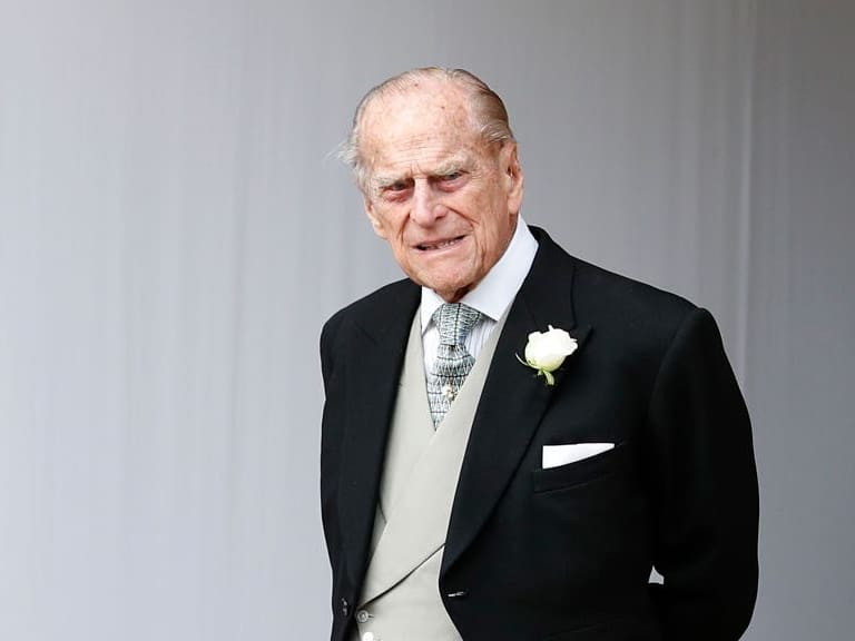 WINDSOR, ENGLAND - OCTOBER 12:  Prince Philip, Duke of Edinburgh attends the wedding of Princess Eugenie of York to Jack Brooksbank at St. George&#039;s Chapel on October 12, 2018 in Windsor, England.  (Photo by Alastair Grant - WPA Pool/Getty Images)