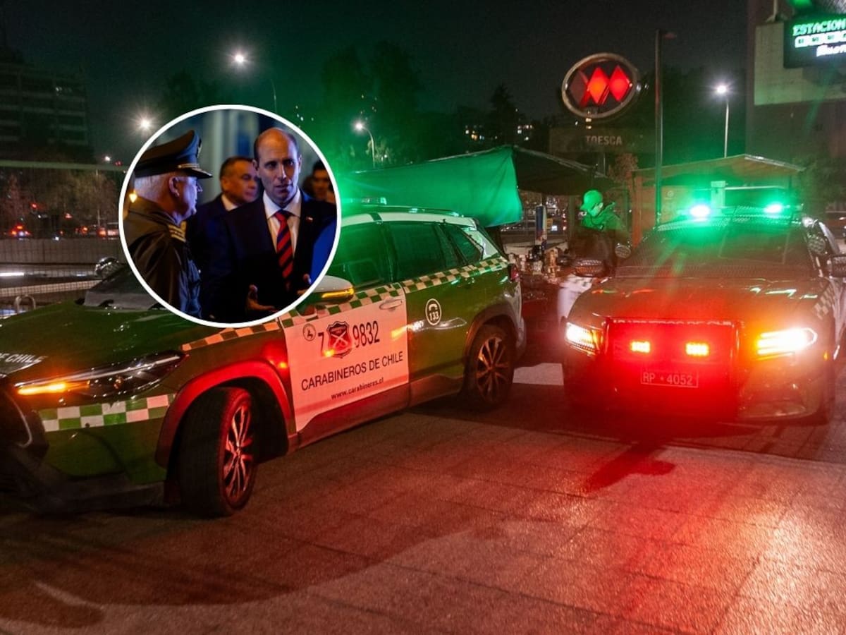 Copamiento en Metro de Santiago: ministro Arrau encabeza fiscalización con 150 carabineros en Línea 1