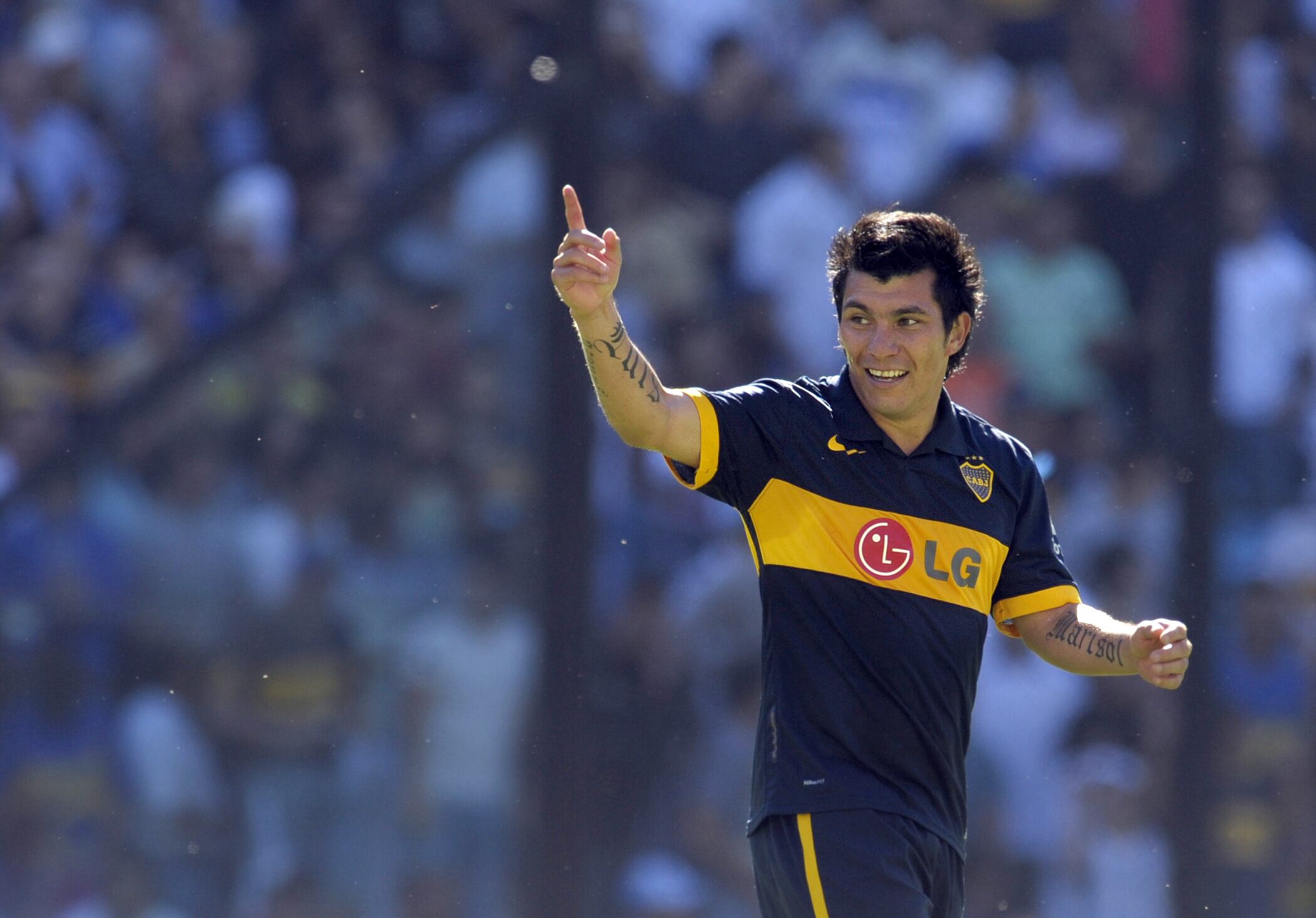 Gary Medel con la camiseta de Boca Juniors. Foto: Getty Images