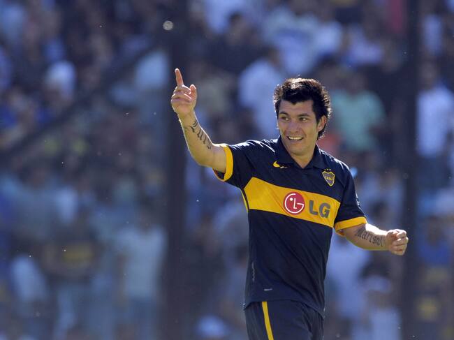 Gary Medel con la camiseta de Boca Juniors. Foto: Getty Images
