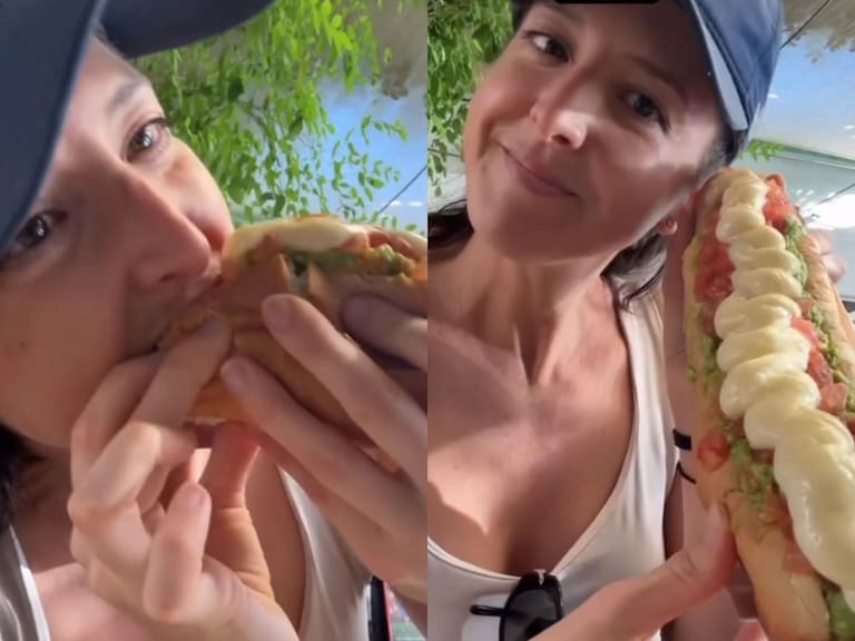 “Gringa” sorprende por su reacción al probar los completos por primera vez: “La mayonesa en Chile...”
