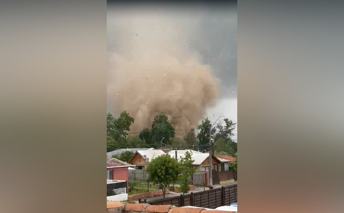 Monitorean posible embudo de viento entre Requínoa y Machalí