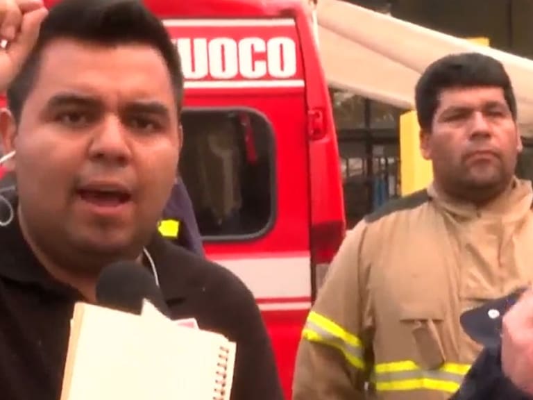 ¡Alarma en vivo! Periodista de TVN interrumpió entrevista con ministro por aviso de evacuación de incendio