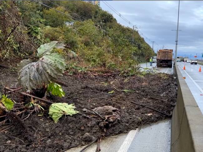 Uno de los últimos deslizamientos de tierra en Puerto Montt. / Néstor Manquian.