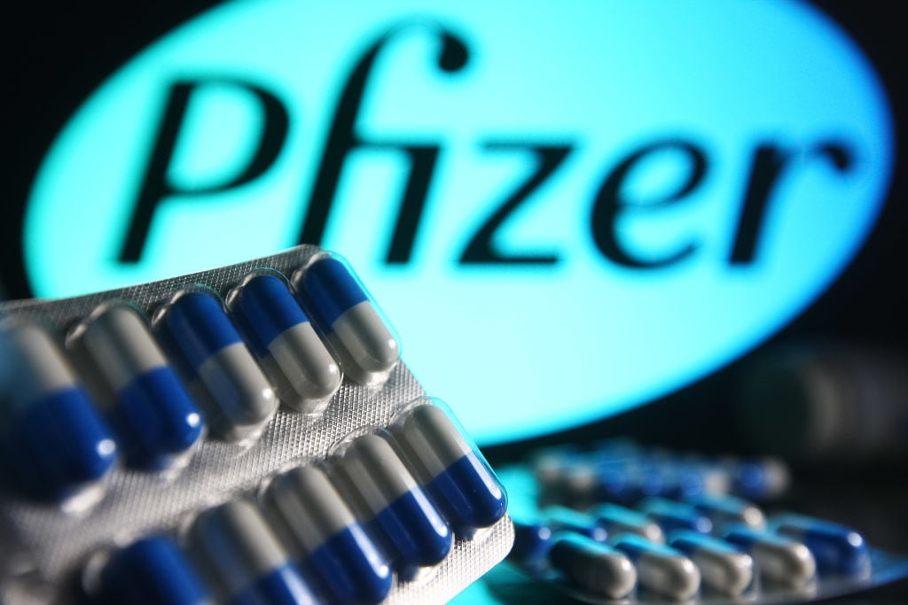 Foto referencial de píldoras de la compañía Pfizer