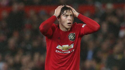 MANCHESTER, ENGLAND - SEPTEMBER 30: Victor Lindelof of Manchester United shows his disbelief during the Premier League match between Manchester United and Arsenal FC at Old Trafford on September 30, 2019 in Manchester, United Kingdom. (Photo by Matthew Peters/Manchester United via Getty Images)