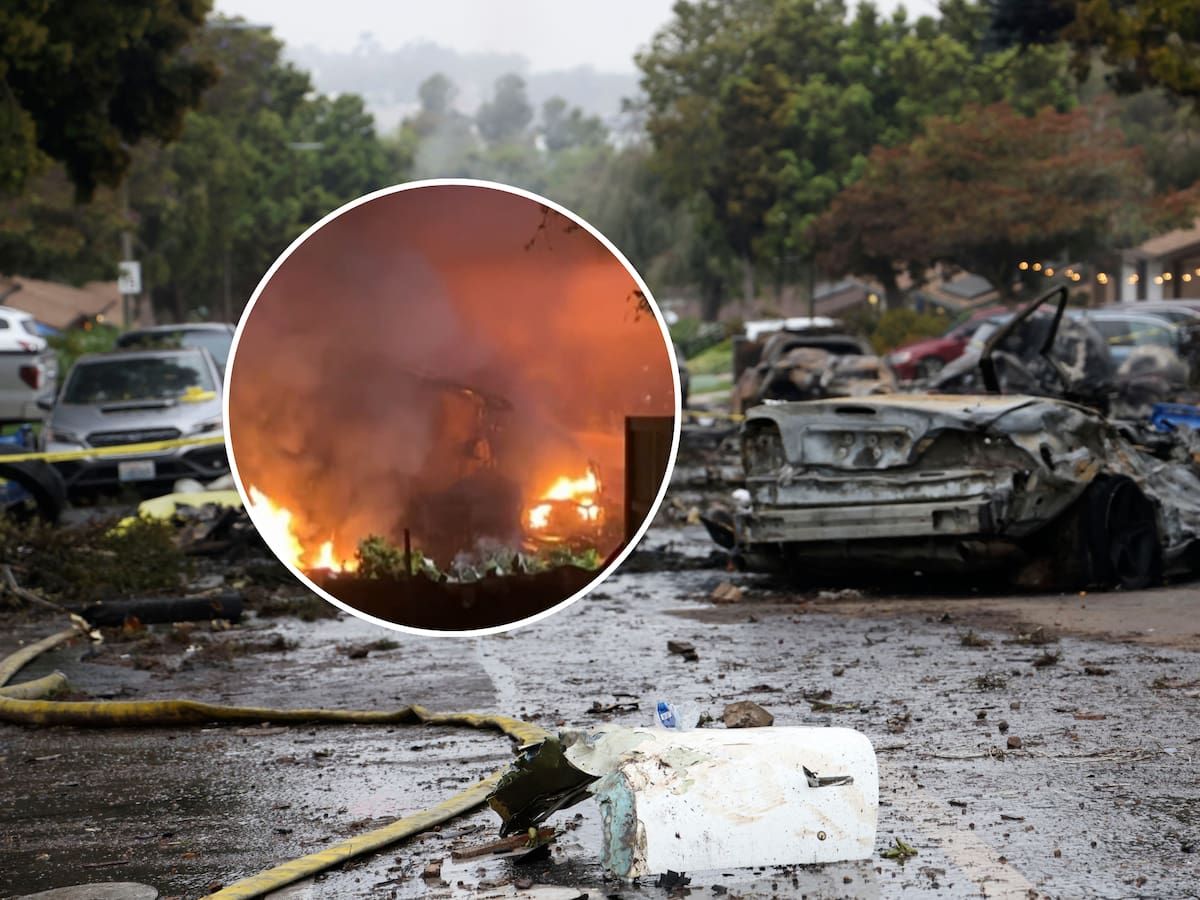Tragedia aérea en Estados Unidos: avión se estrella en barrio residencial y provoca incendio masivo en San Diego