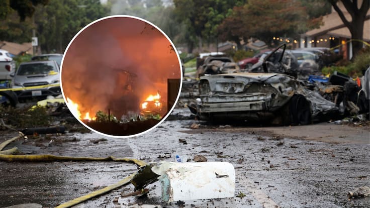 Tragedia aérea en Estados Unidos: avión se estrella en barrio residencial y provoca incendio masivo en San Diego