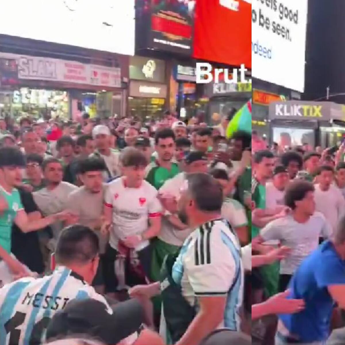 Hinchas de Argentina y Argelia se cruzaron antes del partido del Mundial y terminaron a los golpes: lamentables imágenes