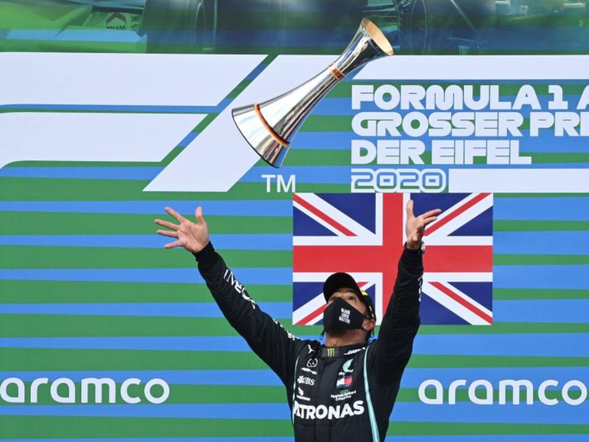 Lewis Hamilton ganó el GP de Eifel y alcanzó el récord de Michael Schumacher