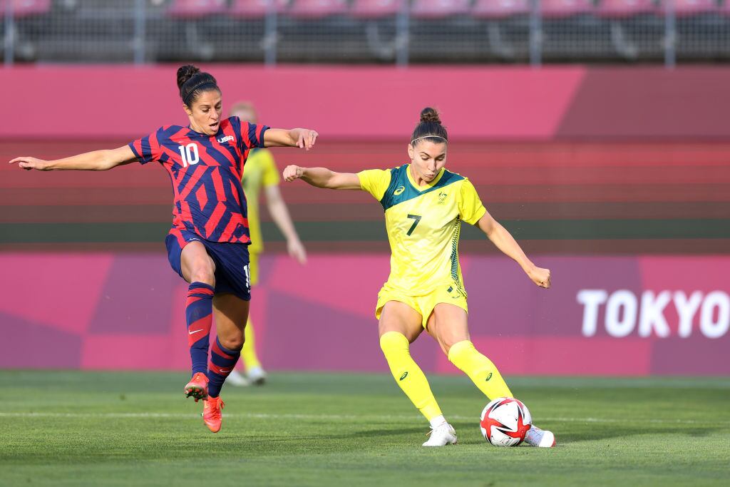 Steph Catley enfrenta a Carli Lloyd en la definición del bronce olímpico