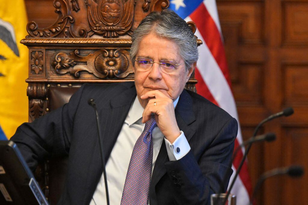 El presidente de Ecuador, Guillermo Lasso, en un evento oficial