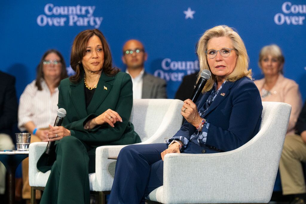 La candidata demócrata Kamala Harris durante un evento de campaña en la ciudad de Brookfield del estado de Wisconsin en Estados Unidos