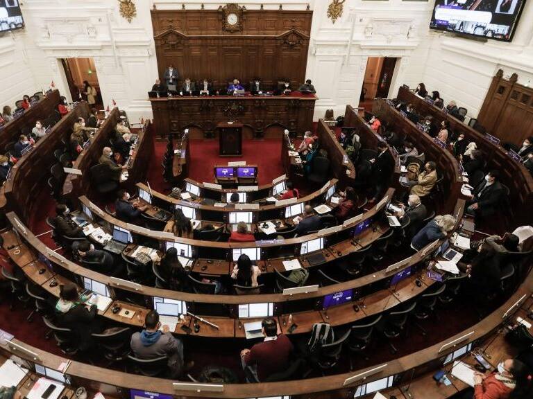 14 de Septiembre de 2021/SANTIAGOVista de la sesión nro20,en cual se vota los dos tercios que está en polémica en el Ex Congreso Nacional, durante una nueva jornada de la Convención Constitucional.
FOTO:CRISTOBAL ESCOBAR /AGENCIAUNO