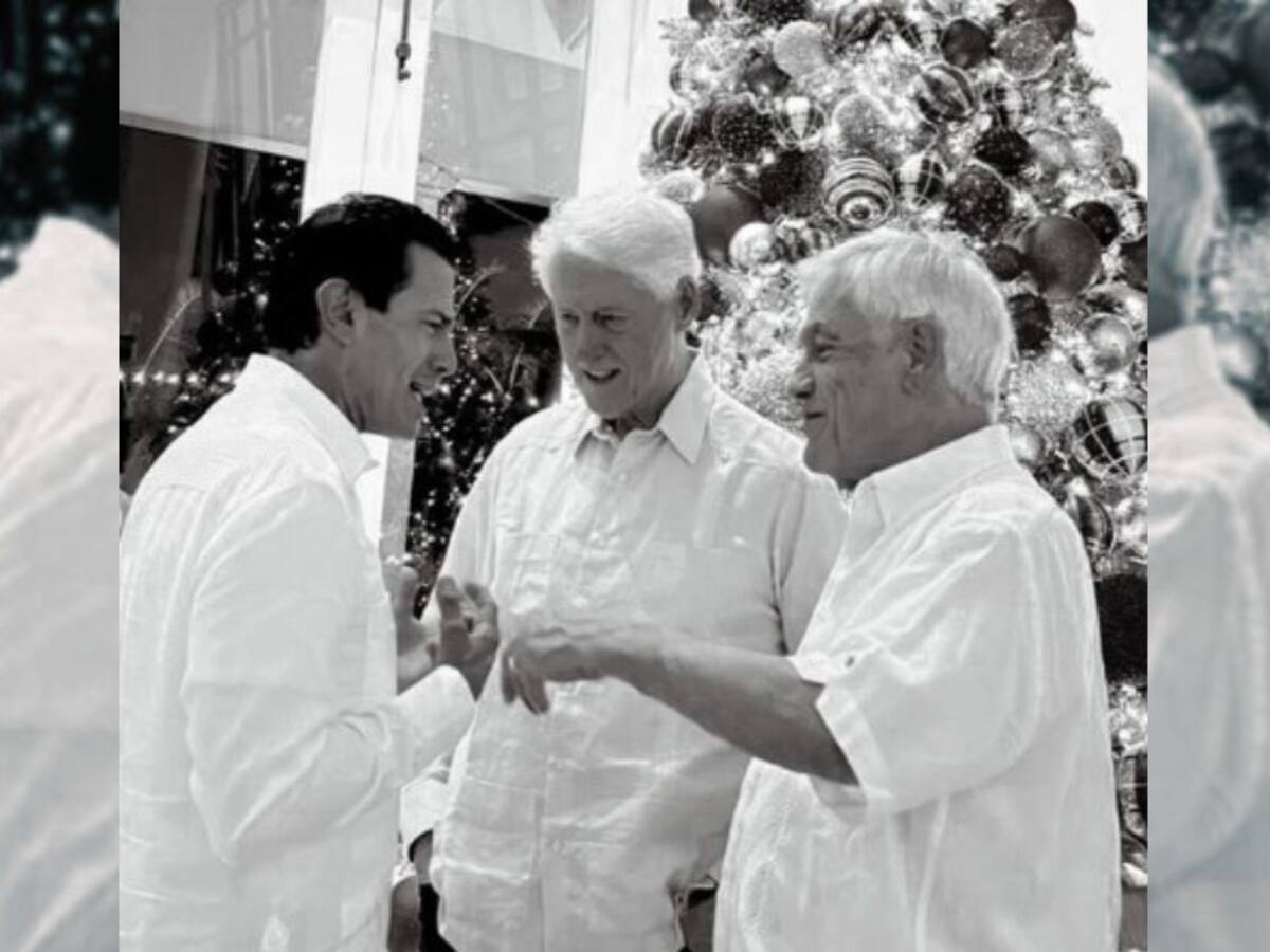 Con Bill Clinton y Marc Anthony: Sebastián Piñera despide el 2023 con reservado encuentro
