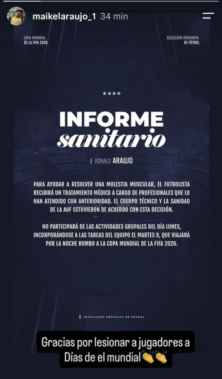 Mensaje de Maikel Araújo a Marcelo Bielsa.
