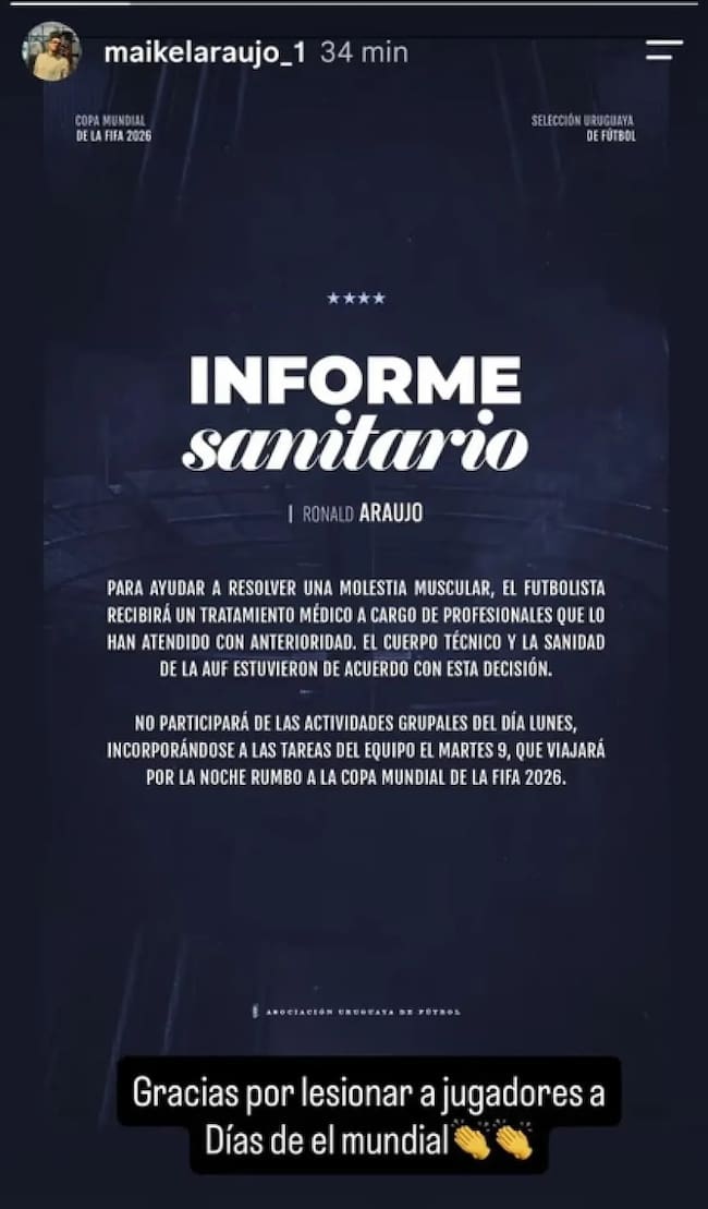 Mensaje de Maikel Araújo a Marcelo Bielsa.