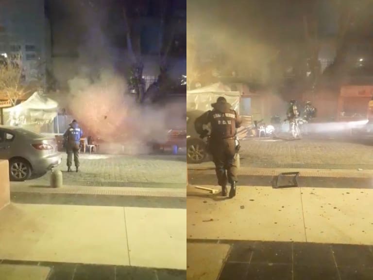 Violenta explosión sorprende a Bomberos durante incendio en Viña del Mar y deja a seis voluntarios lesionados