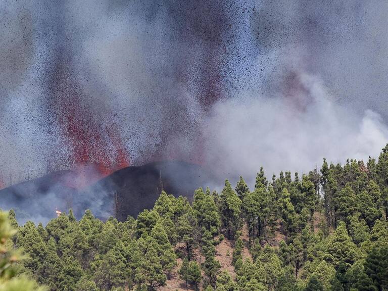Erupción de volcán en España