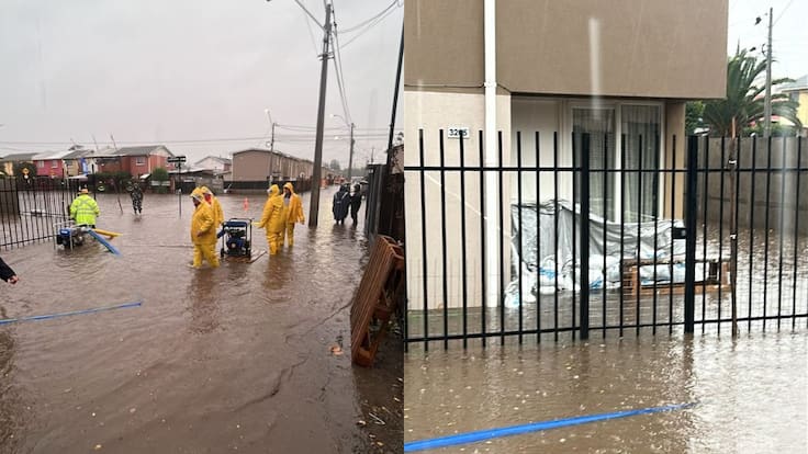 Lluvias dejan al borde de la inundación a viviendas nuevas en Talagante: alcalde apunta a falla estructural