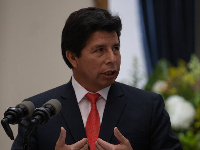 El presidente del Perú, Pedro Castillo, en su visita oficial a Santiago de Chile