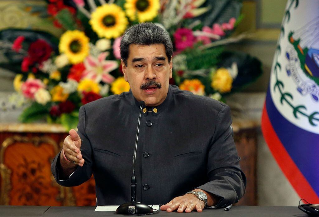 El presidente de Venezuela, Nicolás Maduro, habla ante la prensa