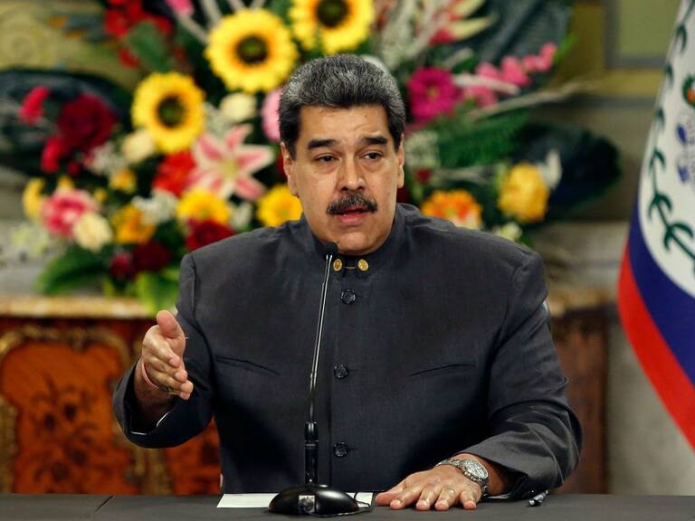 El presidente de Venezuela, Nicolás Maduro, habla ante la prensa