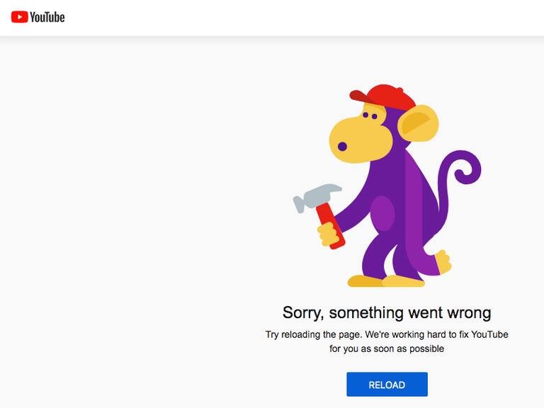 Usuarios reportan caída de Youtube a nivel mundial