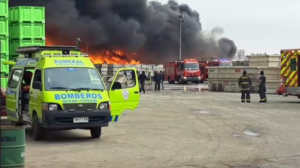 Incendio frutícola región del Maule